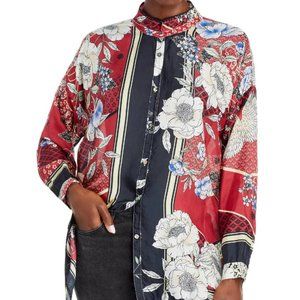 Johnny Was Women's Crane Mallory Silk Top (Size Large)